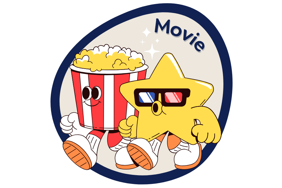 A bucket of popcorn and a star